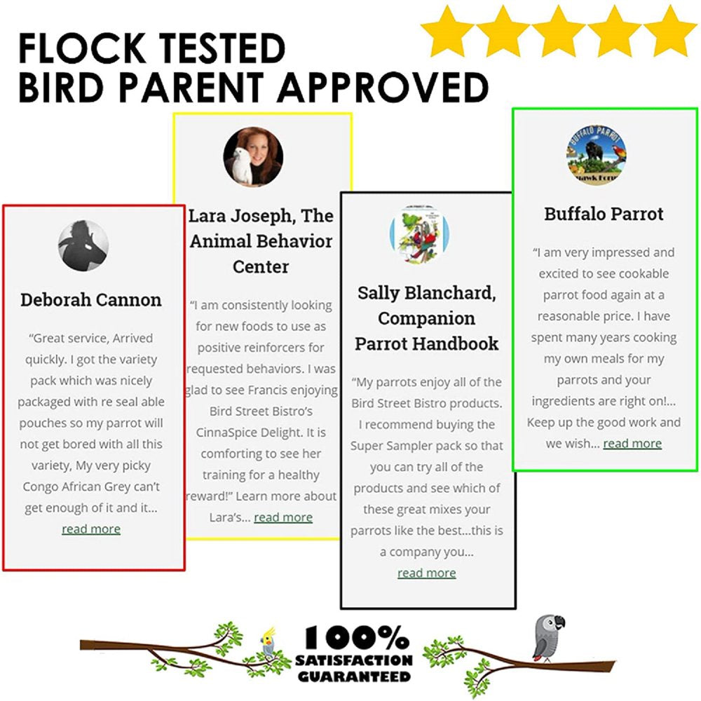 Bird Street Bistro Parrot Food Cooks in 3-15 Min Natural Grains Cinnaspice Animals & Pet Supplies > Pet Supplies > Bird Supplies > Bird Food Bird Street Bistro   