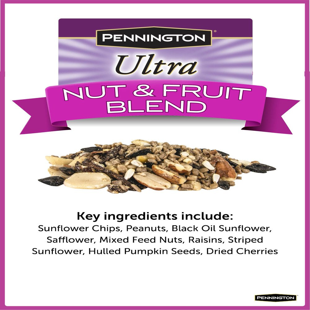 Pennington Ultra Fruit & Nut Blend, Wild Bird Seed and Feed, 7 Lb. Animals & Pet Supplies > Pet Supplies > Bird Supplies > Bird Treats CENTRAL GARDEN & PET COMPANY   