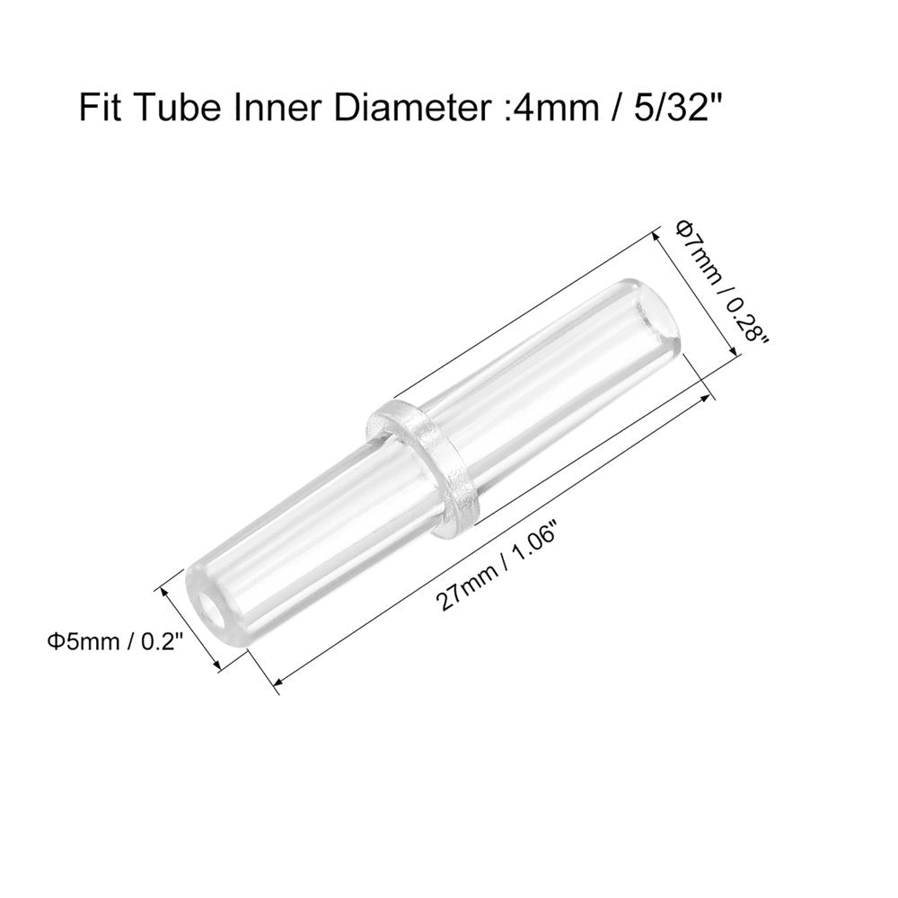 Aquarium Air Valve Connector,Plastic Inline Tubing,Straight,Valves,For 4Mm Fish Tank Pond Air Line 20Pcs Animals & Pet Supplies > Pet Supplies > Fish Supplies > Aquarium & Pond Tubing Uxcell   