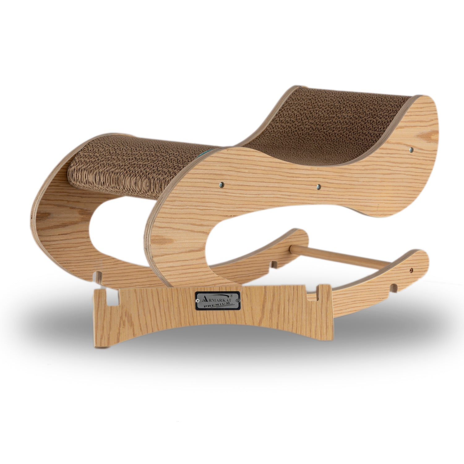 Armarkat Cat Swing Chair, Cat Sofa Bed, Cat Swing Bed for Cats, Cat Rolling Scratcher, Solid Wood Scratcher, S1302