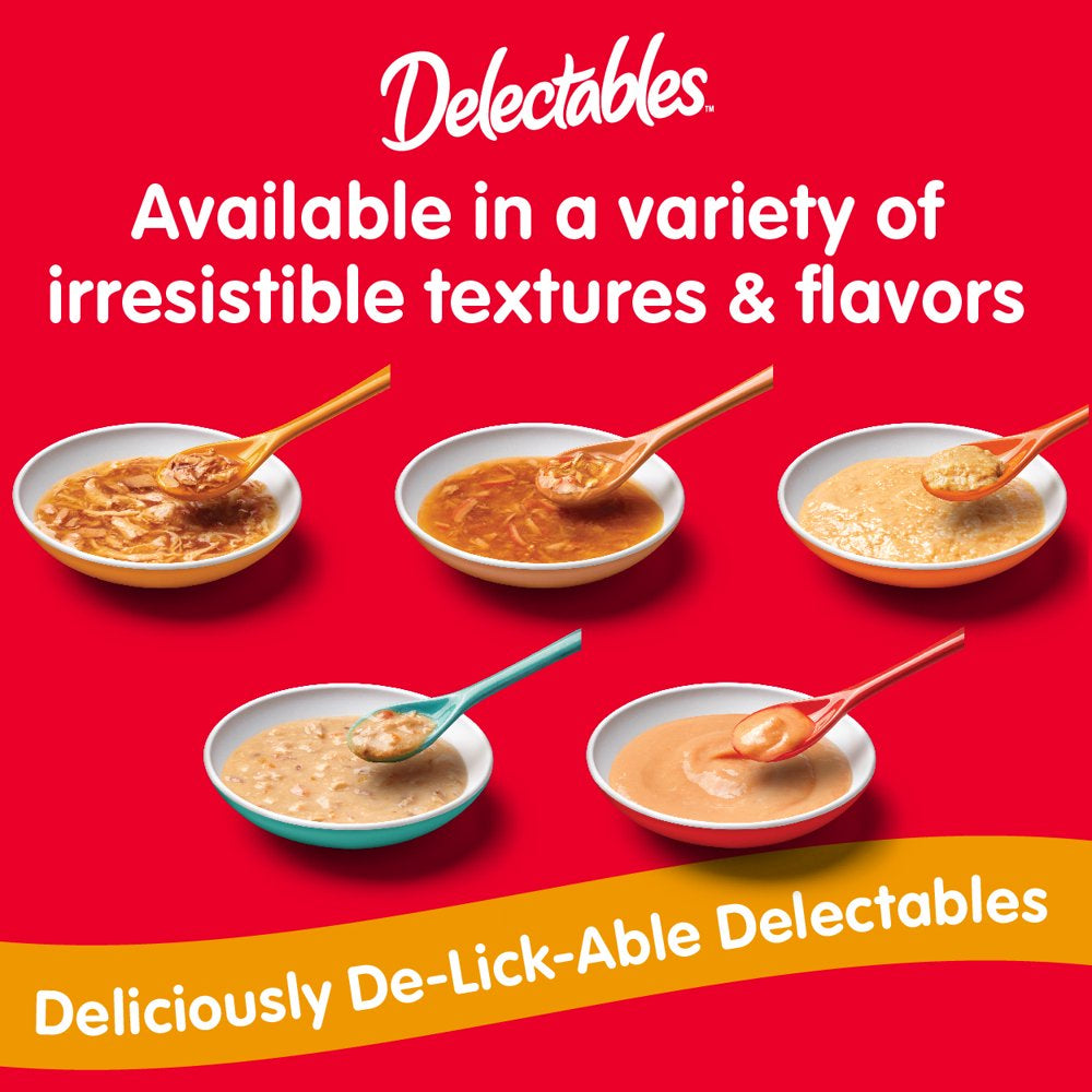 Hartz Delectables Bisque Non-Seafood Lickable Wet Cat Treats Variety Pack, 12 Count