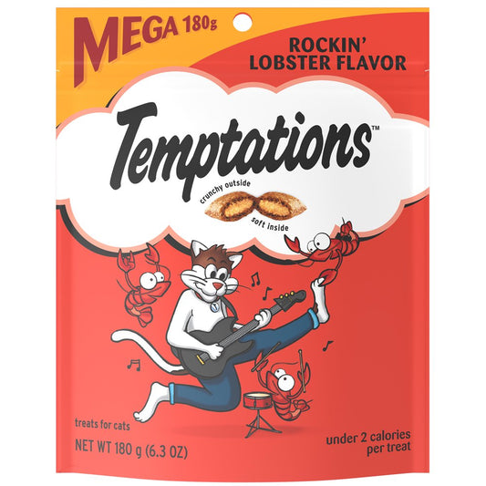 TEMPTATIONS Classic, Crunchy and Soft Cat Treats, Rockin’ Lobster Flavor, 6.3 Oz. Pouch Animals & Pet Supplies > Pet Supplies > Cat Supplies > Cat Treats Mars Petcare 6.3 oz  