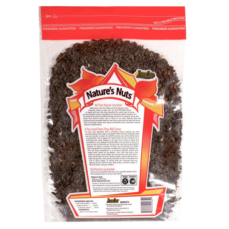 Nature'S Nuts Premium Assorted Species Black Oil Sunflower Seed Wild Bird Food 40 Lb Animals & Pet Supplies > Pet Supplies > Bird Supplies > Bird Food Chuckanut Products Inc   