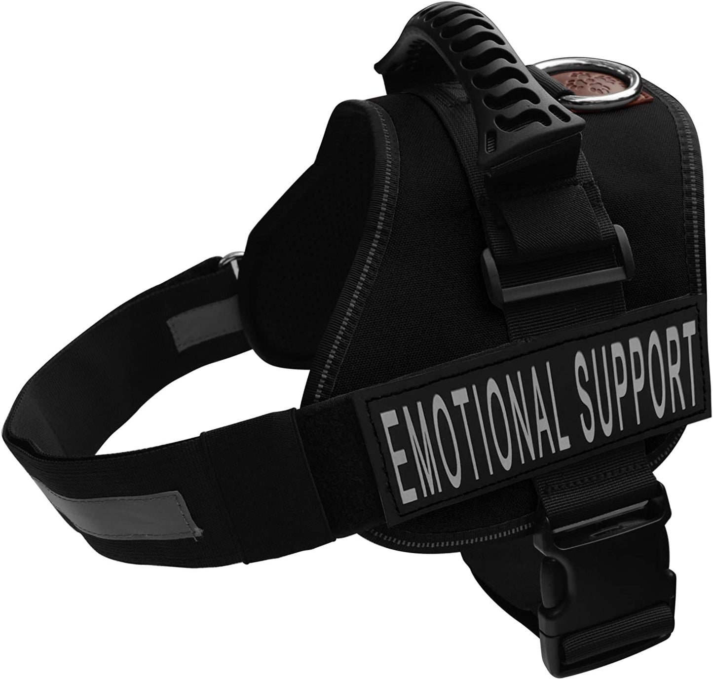 ALBCORP Emotional Support Dog Vest - Reflective Harness with Adjustable Straps and 2 Hook and Loop Removable Patches, Woven Polyester & Nylon, Comfy Mesh Padding, Sturdy Handle. Small, Red Animals & Pet Supplies > Pet Supplies > Dog Supplies > Dog Apparel ALBCORP Black XL 33"-44.5" Girth 