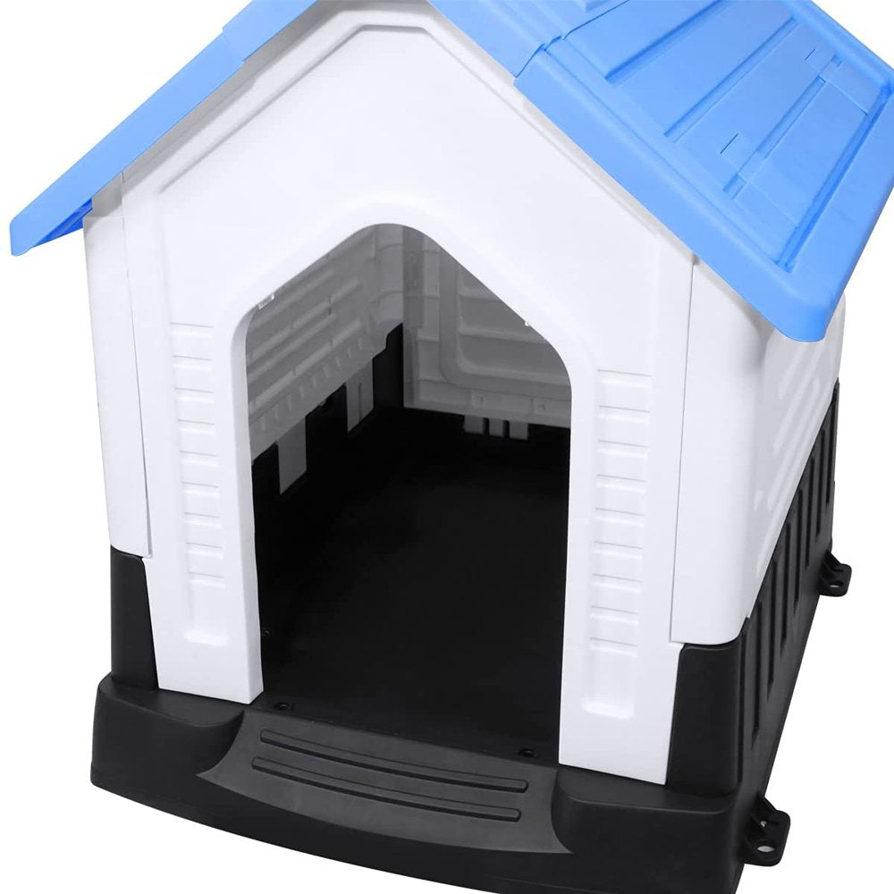 Magshion Durable Waterproof Plastic Dog Puppy House Indoor & Outdoor Pet Shelter with Elevated Floor(Blue) Animals & Pet Supplies > Pet Supplies > Dog Supplies > Dog Houses Magshion   