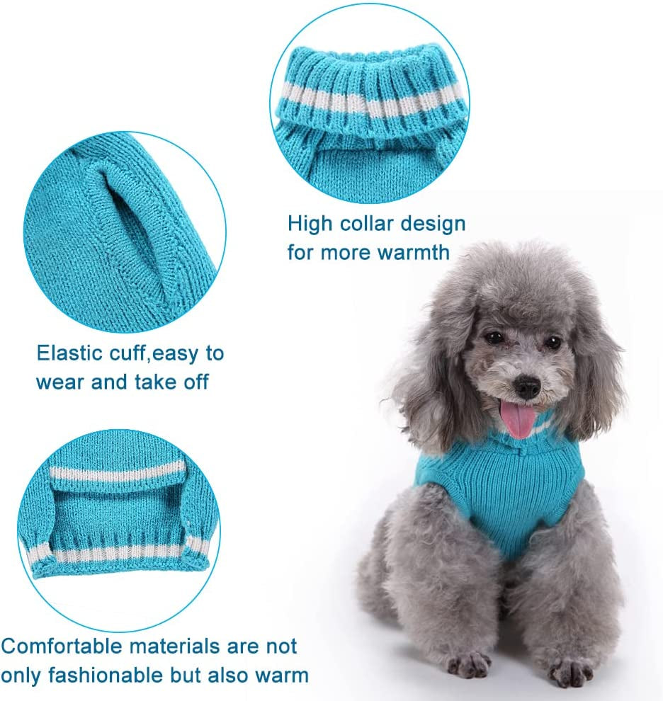 Dog Sweater Turtleneck Knitted,Dog Clothes for Small Medium Dog,Cute Dog Sweaters for Fall Winter，Warm and Soft Dog Sweater Animals & Pet Supplies > Pet Supplies > Dog Supplies > Dog Apparel KINGLEA   