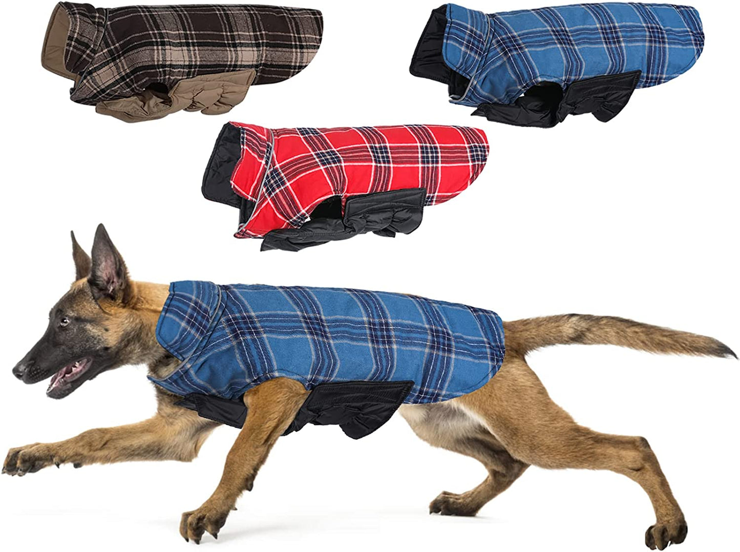 Caslfuca Dog Winter Coat, Winter Dog Extra Warm Coats Dog Fleece Jackets Dog Clothes, Windproof Waterproof Dog Cold Weather Coats for Small Medium Large Dogs and Puppy Apparel Animals & Pet Supplies > Pet Supplies > Dog Supplies > Dog Apparel Caslfuca Blue X-Large 