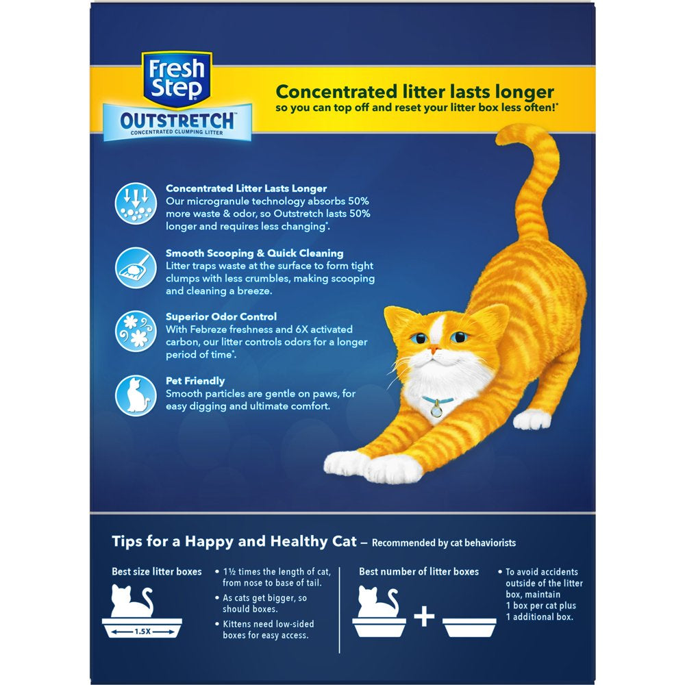 Fresh Step Outstretch Long Lasting Concentrated Clumping Cat Litter with Febreze Freshness, 10 Lbs Animals & Pet Supplies > Pet Supplies > Cat Supplies > Cat Litter The Clorox Company   