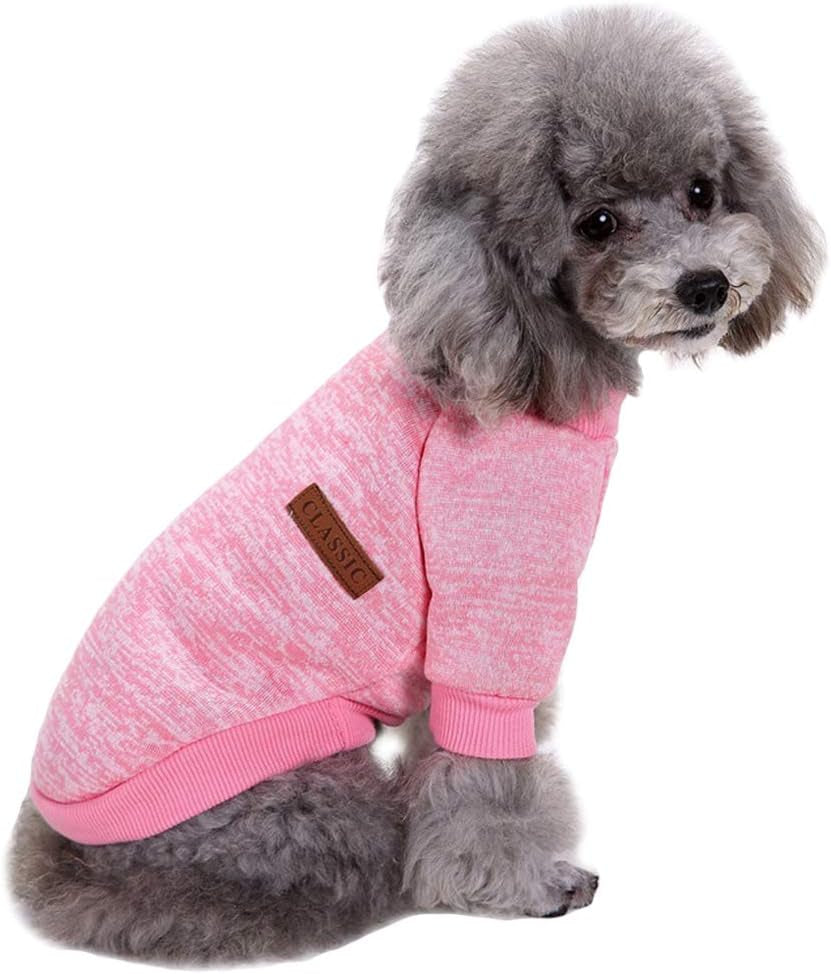 CHBORLESS Pet Dog Classic Knitwear Sweater Warm Winter Puppy Pet Coat Soft Sweater Clothing for Small Dogs (M, Grey) Animals & Pet Supplies > Pet Supplies > Dog Supplies > Dog Apparel CHBORLESS   