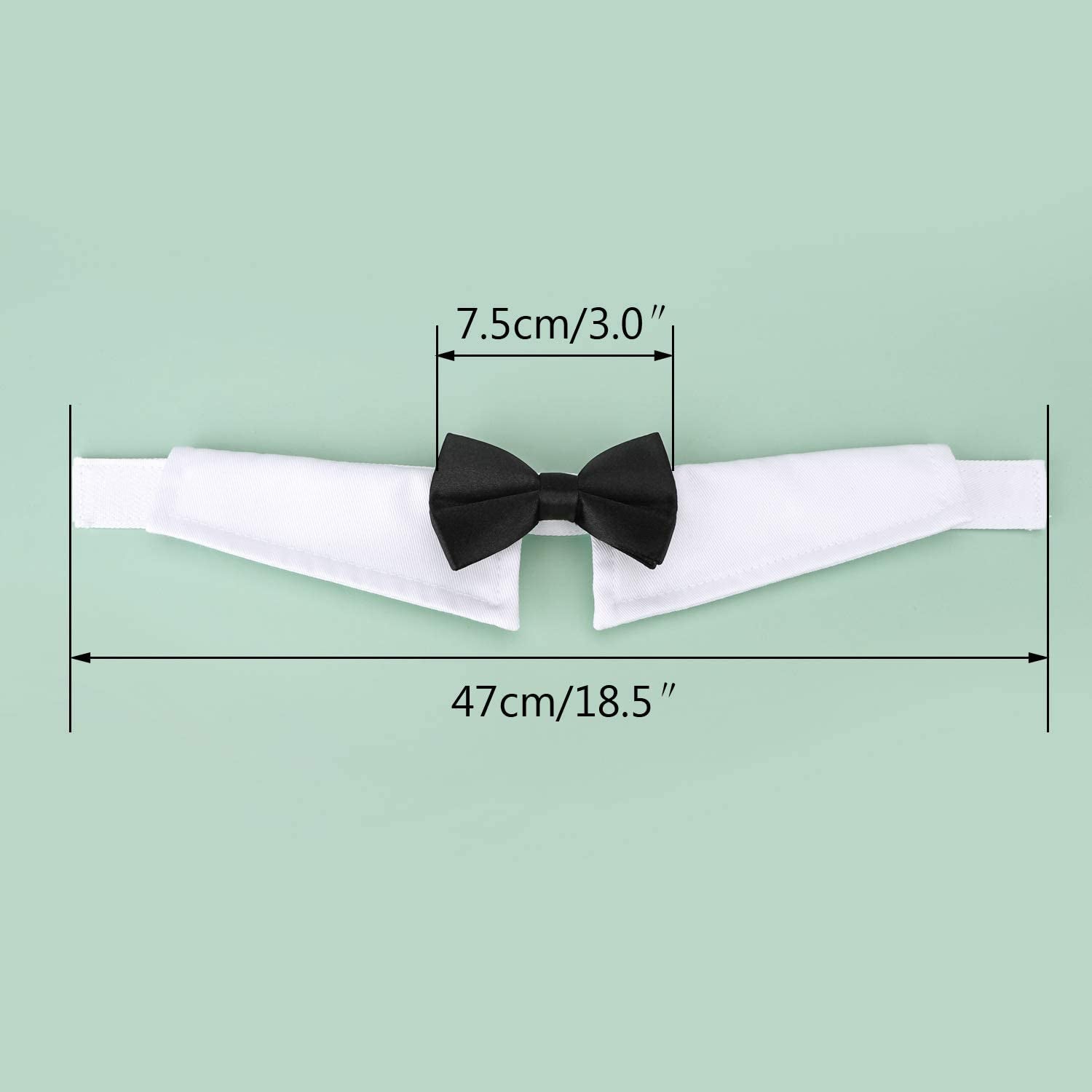 Dog Tuxedo Collar, Segarty Bow Tie Dog Collar, Black Bowtie with Handcrafted Adjustable White Collar Formal Pet Cats Necktie Collar for Small Medium Large Boy Dog Wedding Grooming Bows Birthday Gift Animals & Pet Supplies > Pet Supplies > Dog Supplies > Dog Apparel Segarty   