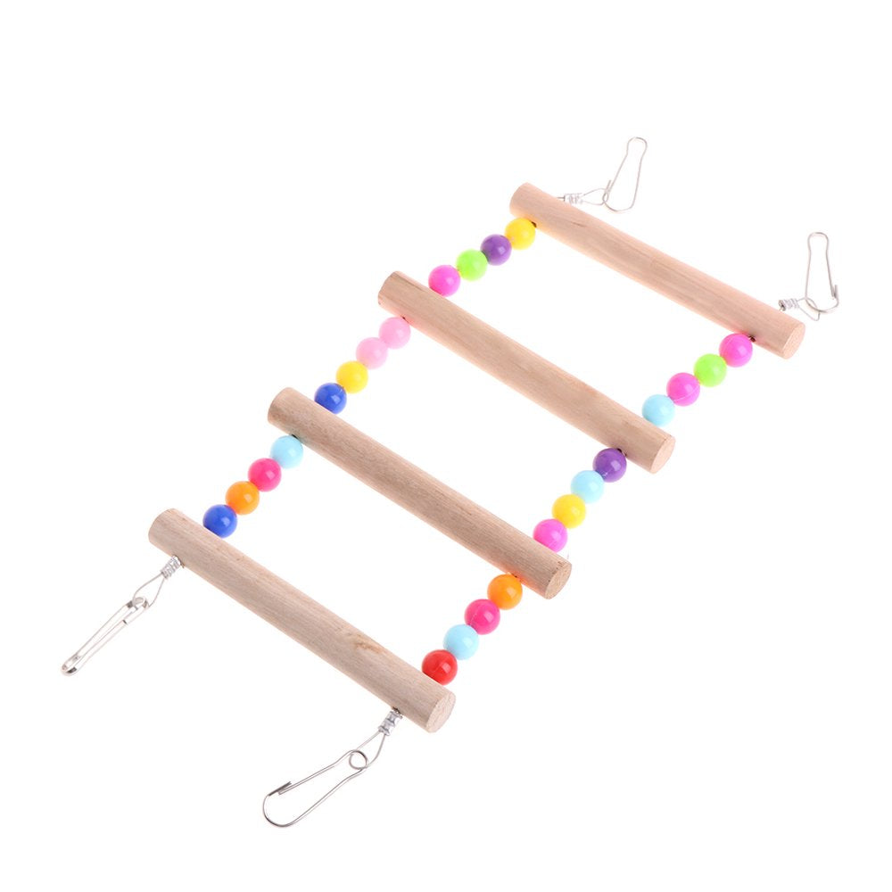 Pet Ladder Bird Toys for Parrots Crawling Bridge Wooden Cage Perch Swing Toy Animals & Pet Supplies > Pet Supplies > Bird Supplies > Bird Ladders & Perches BYDEZCON   