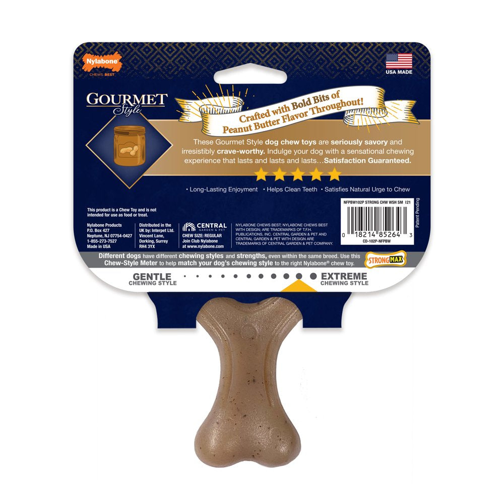 Nylabone Gourmet Style Dog Chew Toy Wishbone Peanut Butter Small/Regular (1 Count) Animals & Pet Supplies > Pet Supplies > Dog Supplies > Dog Toys Central Garden and Pet   