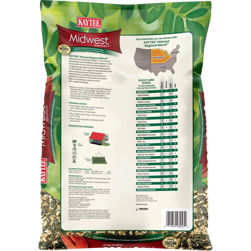 Kaytee Midwest Regional Blend, Wild Bird Feed and Seed, 7 Lbs. Animals & Pet Supplies > Pet Supplies > Bird Supplies > Bird Food CENTRAL GARDEN & PET COMPANY   