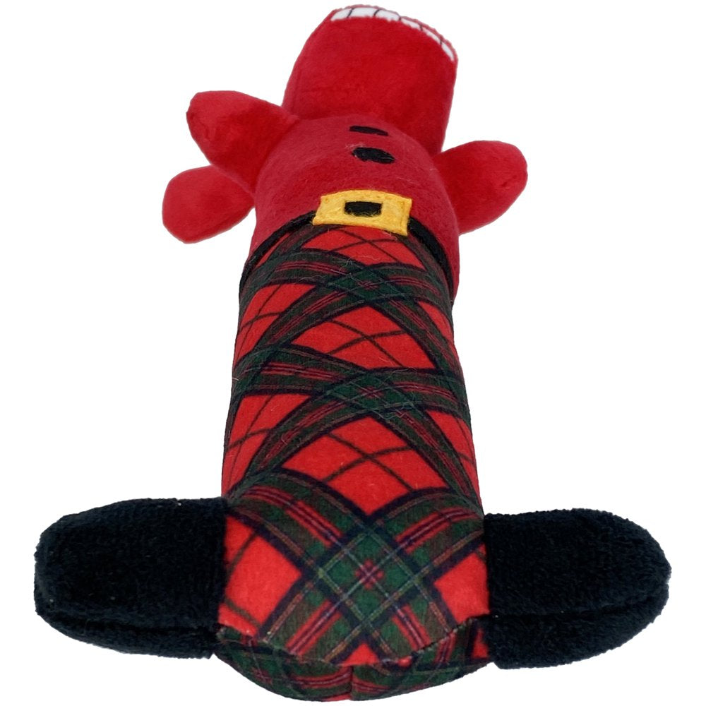 Multipet Santa Hat Loofa Dog Toy with Squeaker, 12 In. Animals & Pet Supplies > Pet Supplies > Dog Supplies > Dog Toys Multipet   