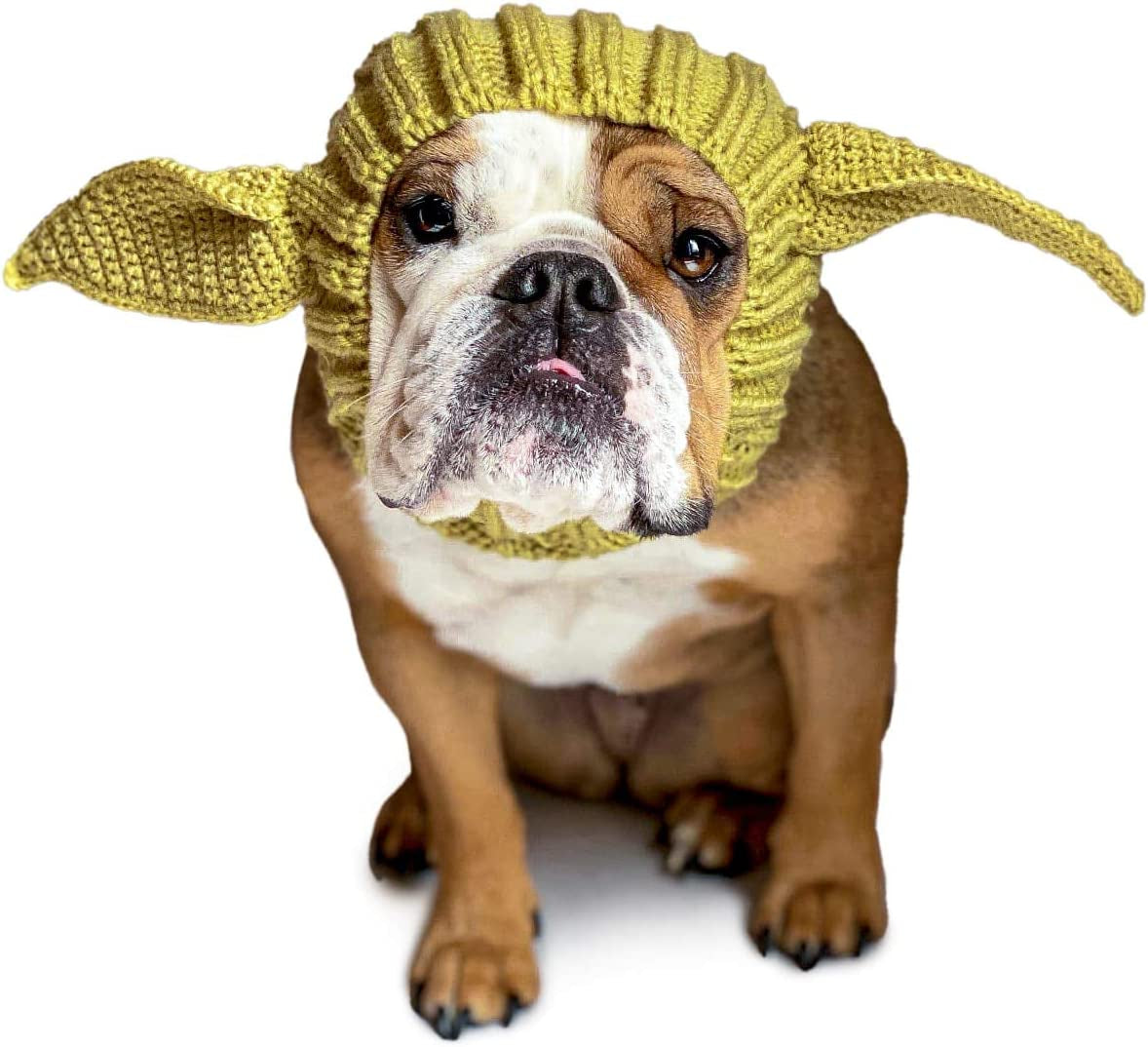 Zoo Snoods Baby Yoda Costume for Dogs & Cats - Small, Warm No Flap Ear Wrap Hood for Pets, Star Wars Dog Costume for Winters, Halloween, Christmas & New Year, Soft Yarn Alien Ear Covers Animals & Pet Supplies > Pet Supplies > Dog Supplies > Dog Apparel Zoo Snoods Large  