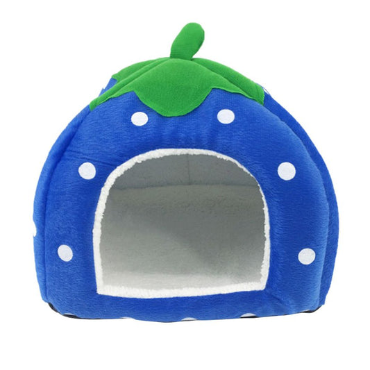 Strawberry Mongolian Dog Kennel Green Leaf Handle Dog Strawberry Bed Cat Collapsible Puppy House