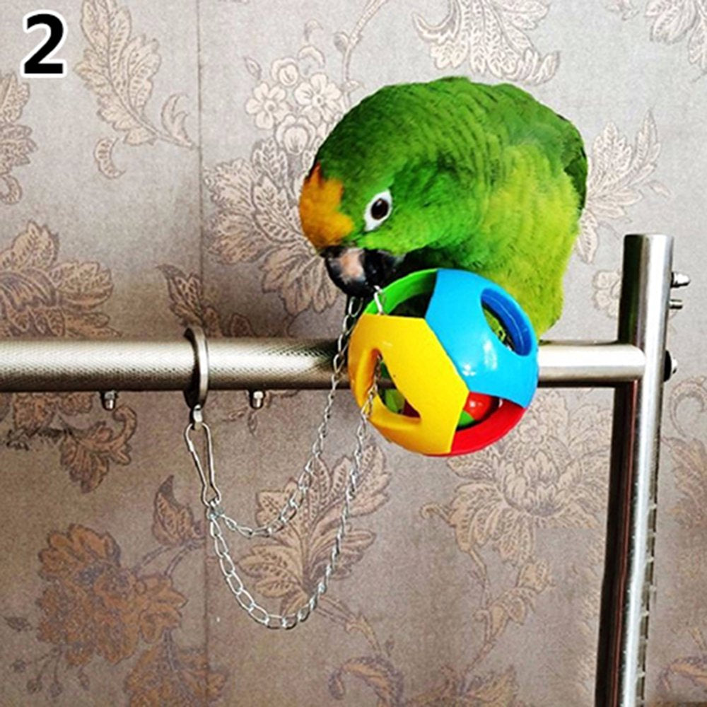 SPRING PARK Bird Toys for Large Birds Parrot Plastic Chew Ball Chain Cage Bite Toys African Grey Macaws Cockatoos Animals & Pet Supplies > Pet Supplies > Bird Supplies > Bird Toys SPRING PARK   