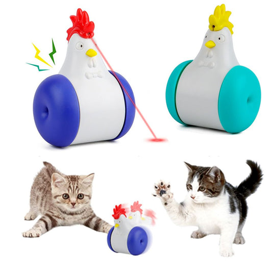 Luxtrada Cat Laser Toys - 3-In-1 Interactive Cat Toys for Indoor Cats, Cat Laser Toy, Sliding & Bird Song Toy. Rechargeable, Cat Chase Toy, Auto Shutoff & Laser Safe