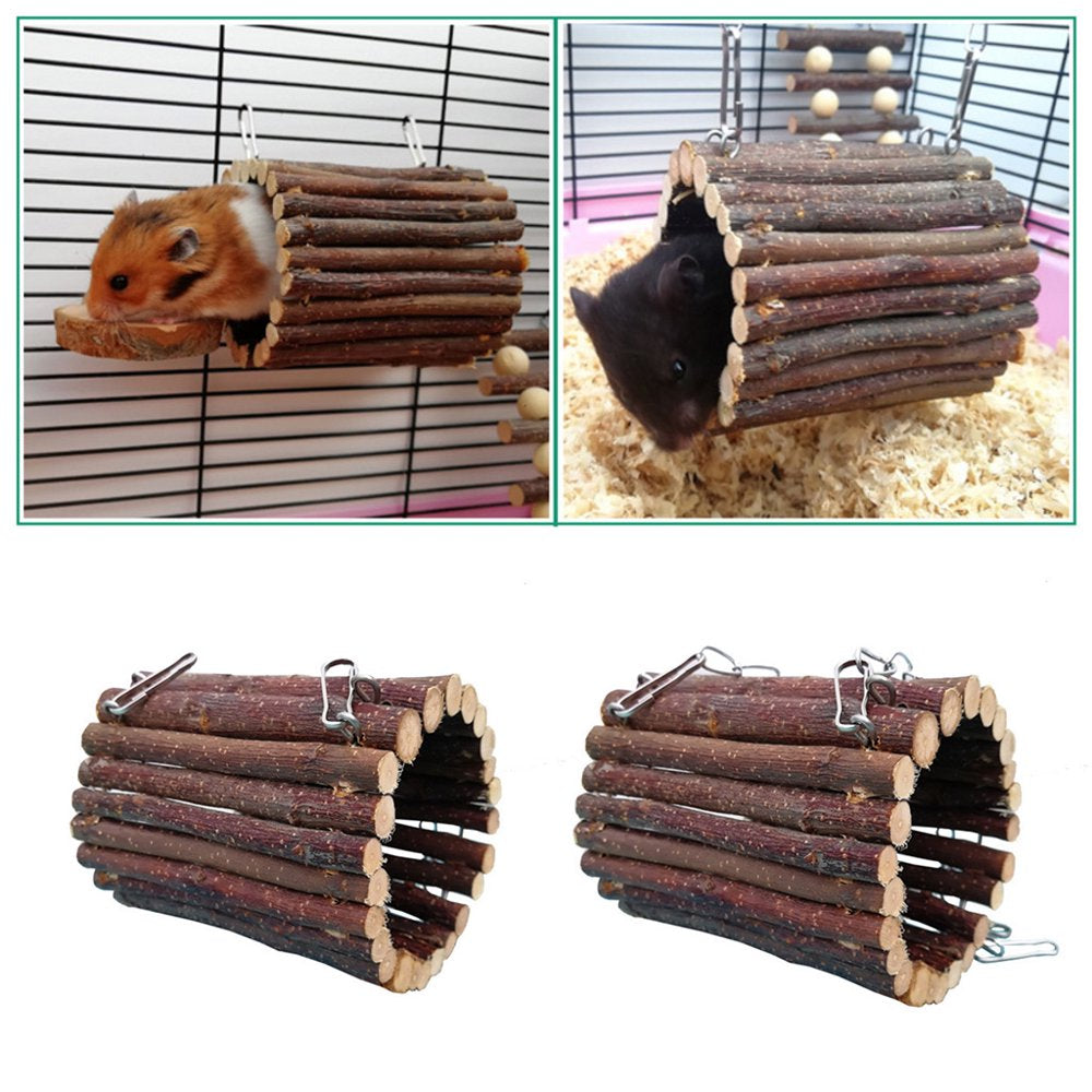 Small Animal Hideout Tube Cage House for Hamster Rat Mice Parrot Habitats Rat Hideaway Chew Cage Toy Animals & Pet Supplies > Pet Supplies > Small Animal Supplies > Small Animal Habitats & Cages BIlinli   