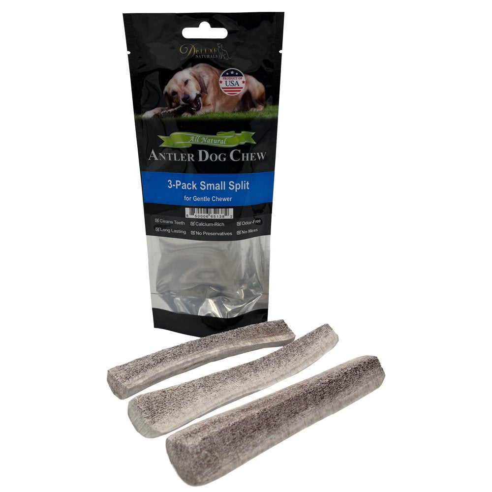 Deluxe Naturals Elk Antler Dog Chew 6-Pack, Medium Split Antlers Animals & Pet Supplies > Pet Supplies > Dog Supplies > Dog Toys Deluxe Naturals Split S 3