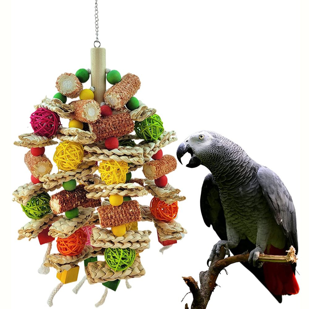 Bird Toys Natural Wooden Toys for African Gray Parrots Parrots Macaw Food Grade Parrot Cage Toys