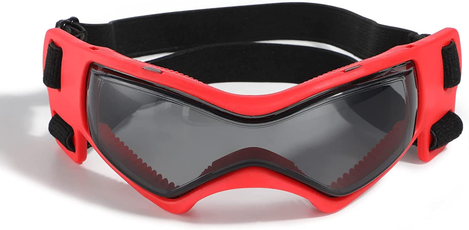 NVTED Dog Sunglasses Dog Goggles, Comfortable Soft Easy Wear Adjustable UV Protection Puppy Sunglasses for Small to Medium Dog (Black) Animals & Pet Supplies > Pet Supplies > Dog Supplies > Dog Apparel NVTED Red  