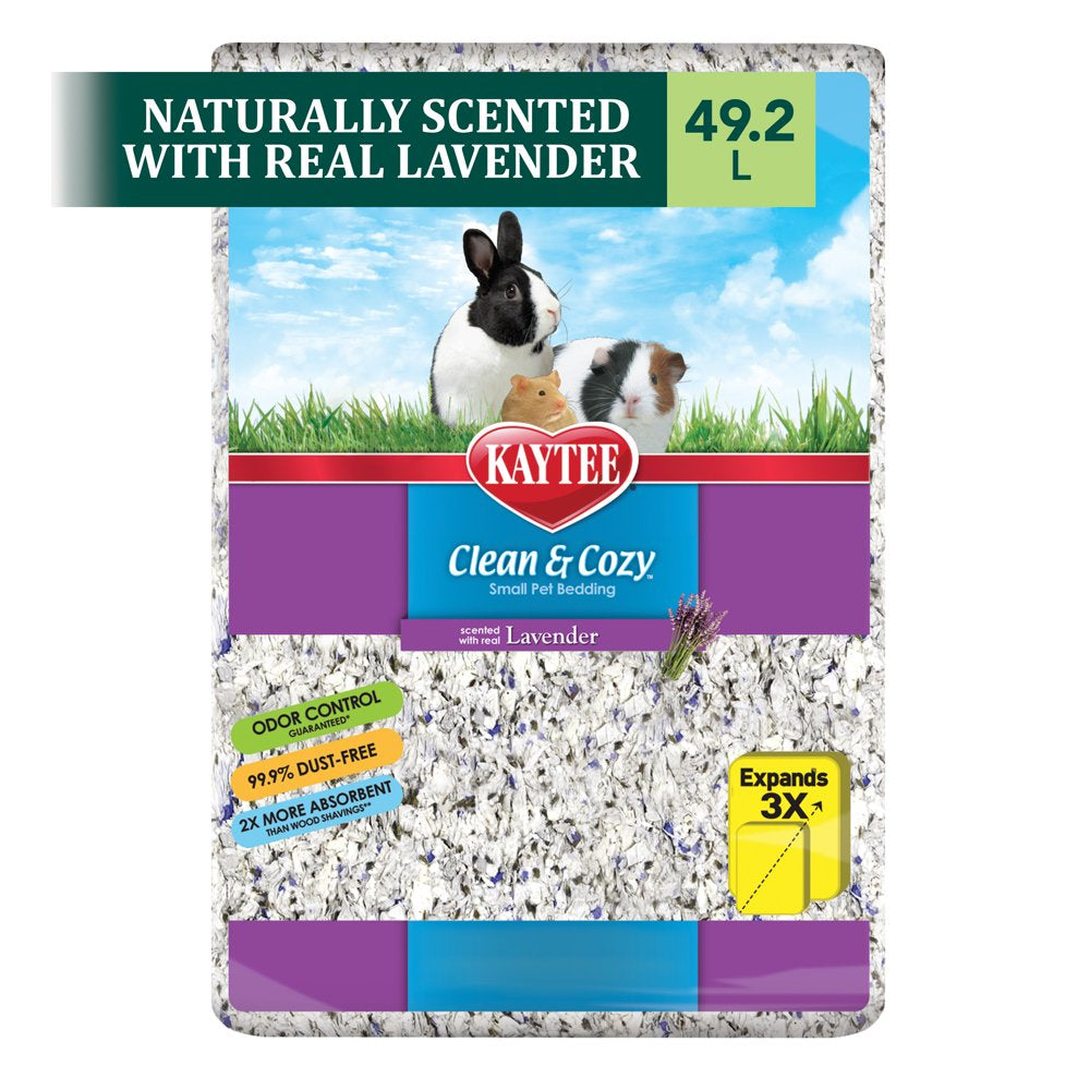 Kaytee Clean & Cozy Lavender Small Animal Pet Bedding 49.2 Liters Animals & Pet Supplies > Pet Supplies > Small Animal Supplies > Small Animal Bedding Central Garden and Pet   