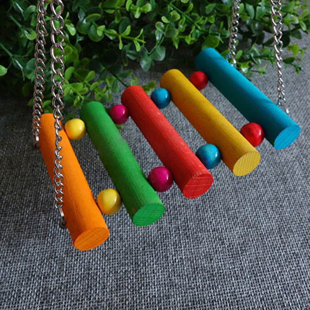 Papaba Pet Swing,Pet Bird Parrot Parakeet Budgie Cockatiel Cage Hammock Swing Toys Hanging Toy Animals & Pet Supplies > Pet Supplies > Bird Supplies > Bird Toys Papaba One Size Colorful Beads 