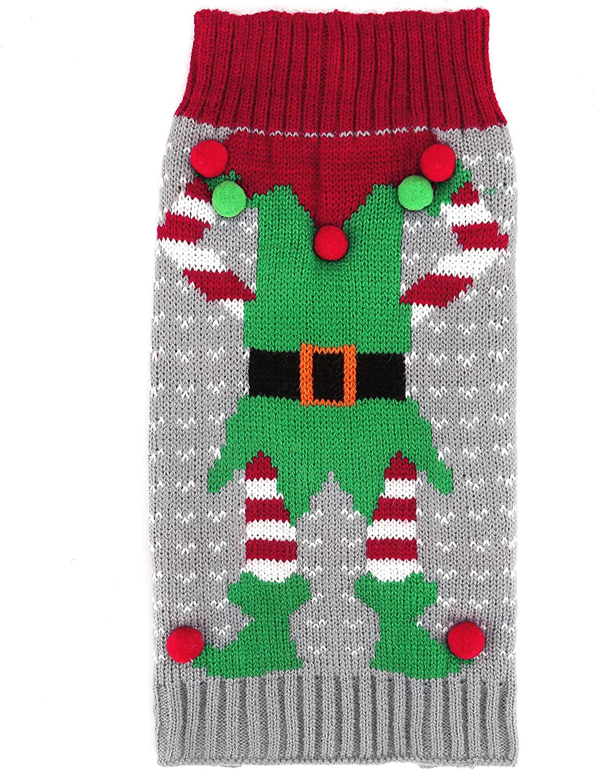 Mogoko Cute Dog Cat Ugly Christmas Sweater，Pet Fleece Xmas Sweater Warm Clothes for Winter Cold Weather（Xl Size） Animals & Pet Supplies > Pet Supplies > Dog Supplies > Dog Apparel Mogoko 16.5" Neck Girth；22.8" Chest  