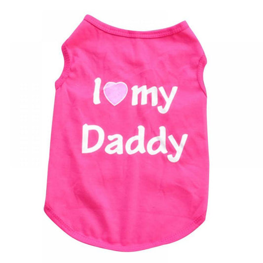 Mother'S Day Dog T-Shirts Clothes Dog Shirts Apparel Summer Outfit Coats for Small Dogs Cat Pet Puppy Animals & Pet Supplies > Pet Supplies > Cat Supplies > Cat Apparel Dragonus S Rose Red#1 