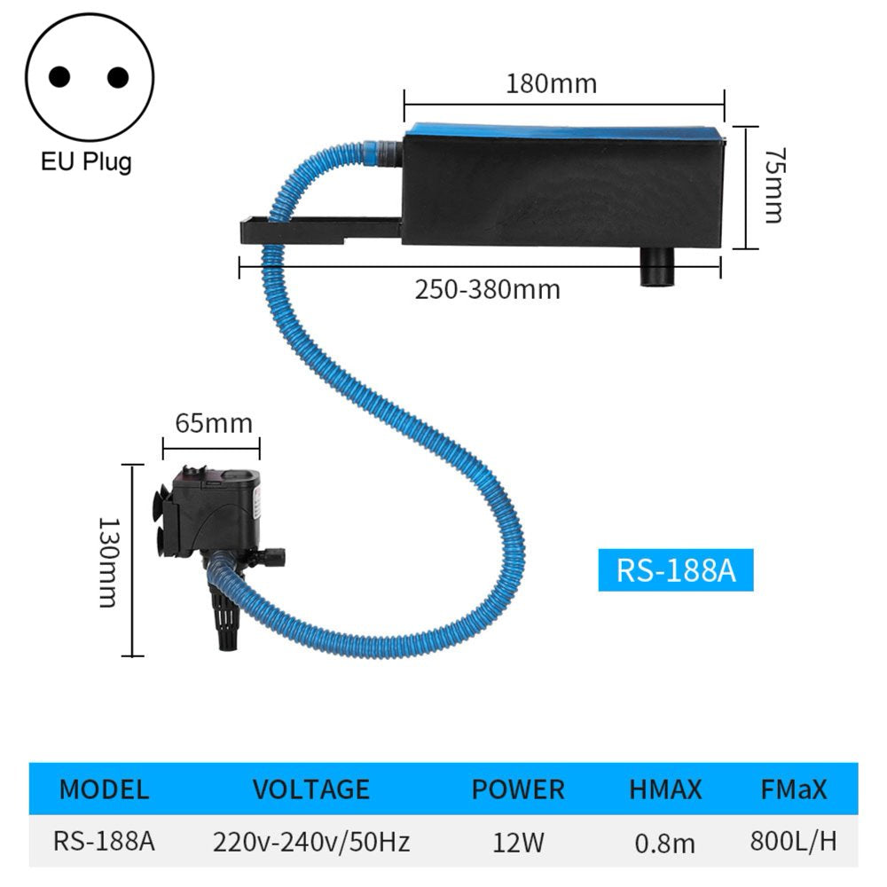 Archer 1 Set RS-088A/188A/288A/388A Filter Pump Three-In-One Water Filtration Plastic Fish Tank Submersible Fiter Pump Aquarium Accessories Animals & Pet Supplies > Pet Supplies > Fish Supplies > Aquarium Filters Archer   