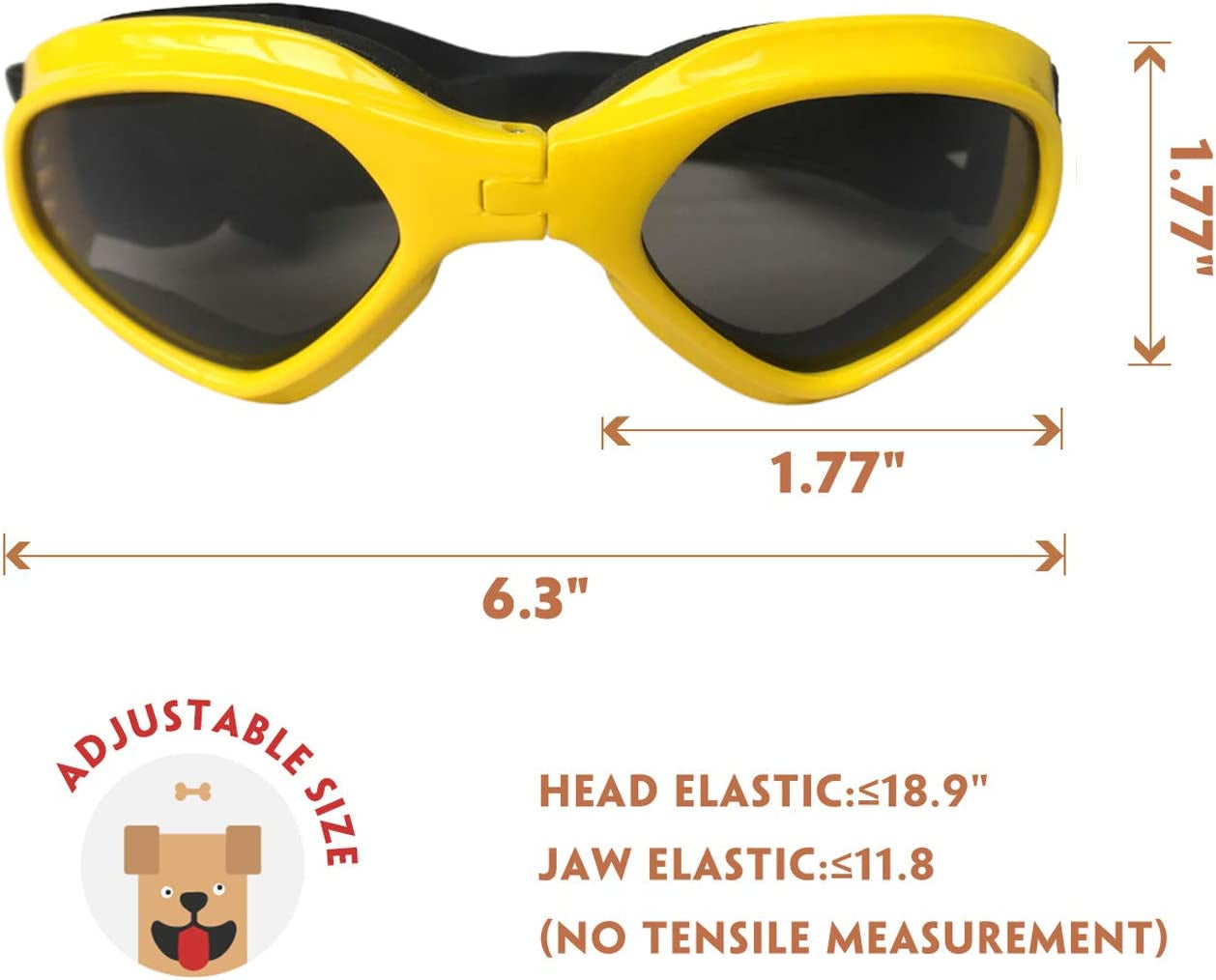 Enjoying Pet/Dog Puppy UV Goggles Sunglasses Waterproof Protection Sun Glasses for Dog - Yellow Animals & Pet Supplies > Pet Supplies > Dog Supplies > Dog Apparel Enjoying   