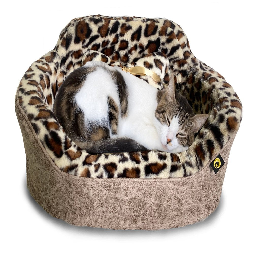 Precious Tails Leopard Princess Cat Dog Bed - O/S Animals & Pet Supplies > Pet Supplies > Cat Supplies > Cat Beds Precious Tails   