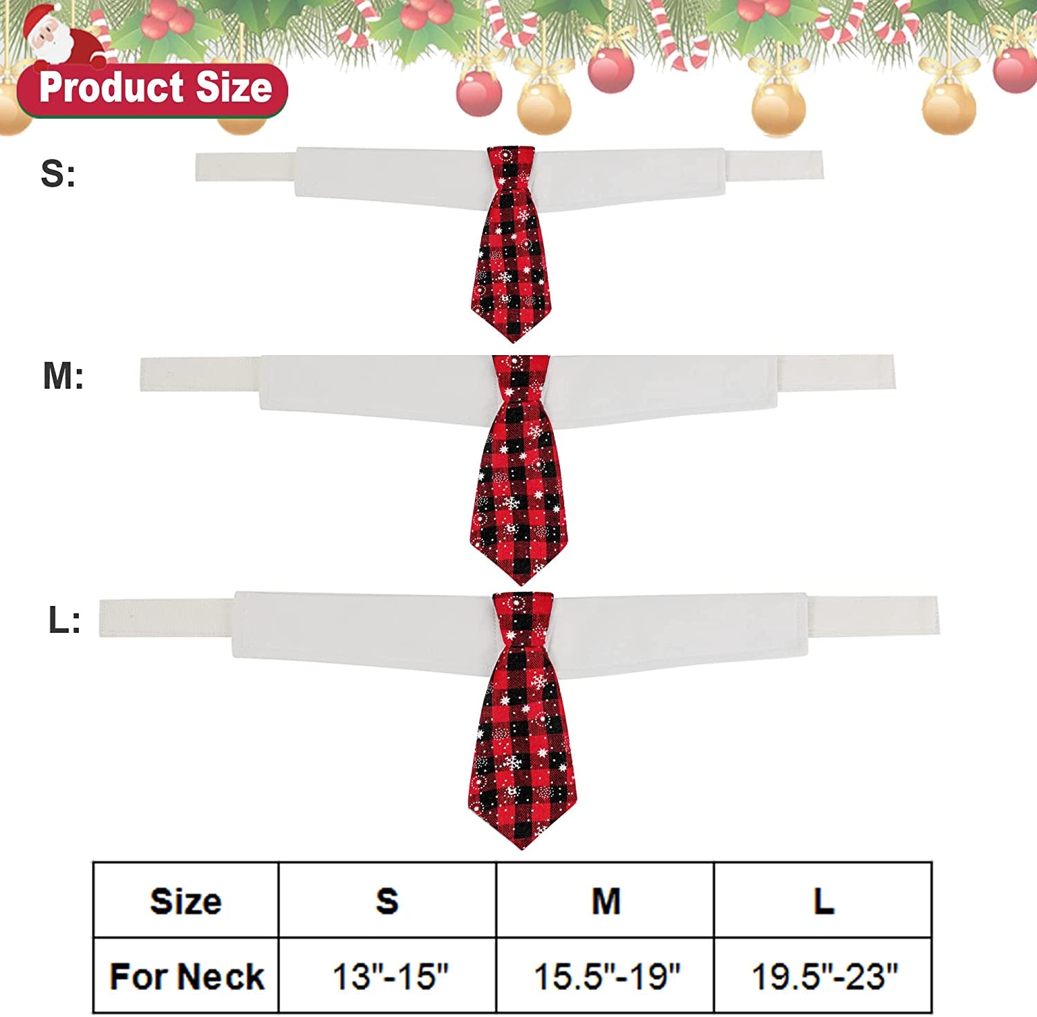 Christmas Dog Necktie Pet Tuxedo Christmas Dog Neck Tie Collar with Red Plaid Tie for Small Medium Large Dogs Pets (Large, Red & Black) Animals & Pet Supplies > Pet Supplies > Dog Supplies > Dog Apparel ADOGGYGO   