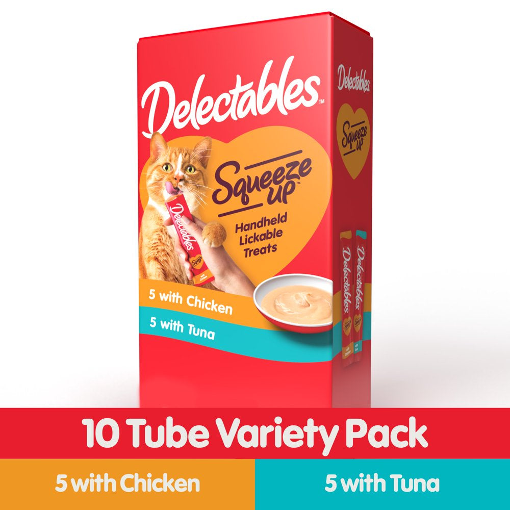 Delectables Squeeze up Chicken & Tuna Flavor Complement for Cat, 0.5 Oz. (10 Count) Animals & Pet Supplies > Pet Supplies > Cat Supplies > Cat Treats Hartz Mountain Corp   