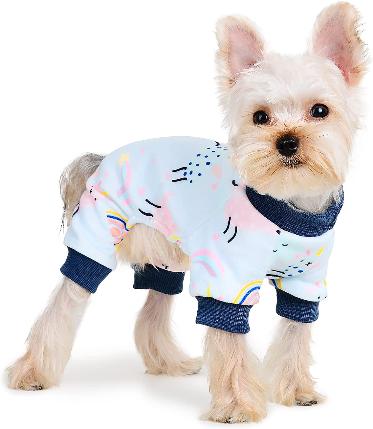 Yikeyo Dog Pajamas for Small Dog Girl Boy, Cute Pattern Dog Jammies Dog Pjs Winter Dog Clothes for Small Dogs Chihuahua Yorkie, Pet Jumpsuit, Cat Apparel Outfit (Animals, Medium) Animals & Pet Supplies > Pet Supplies > Dog Supplies > Dog Apparel Yikeyo Alpaca Medium 