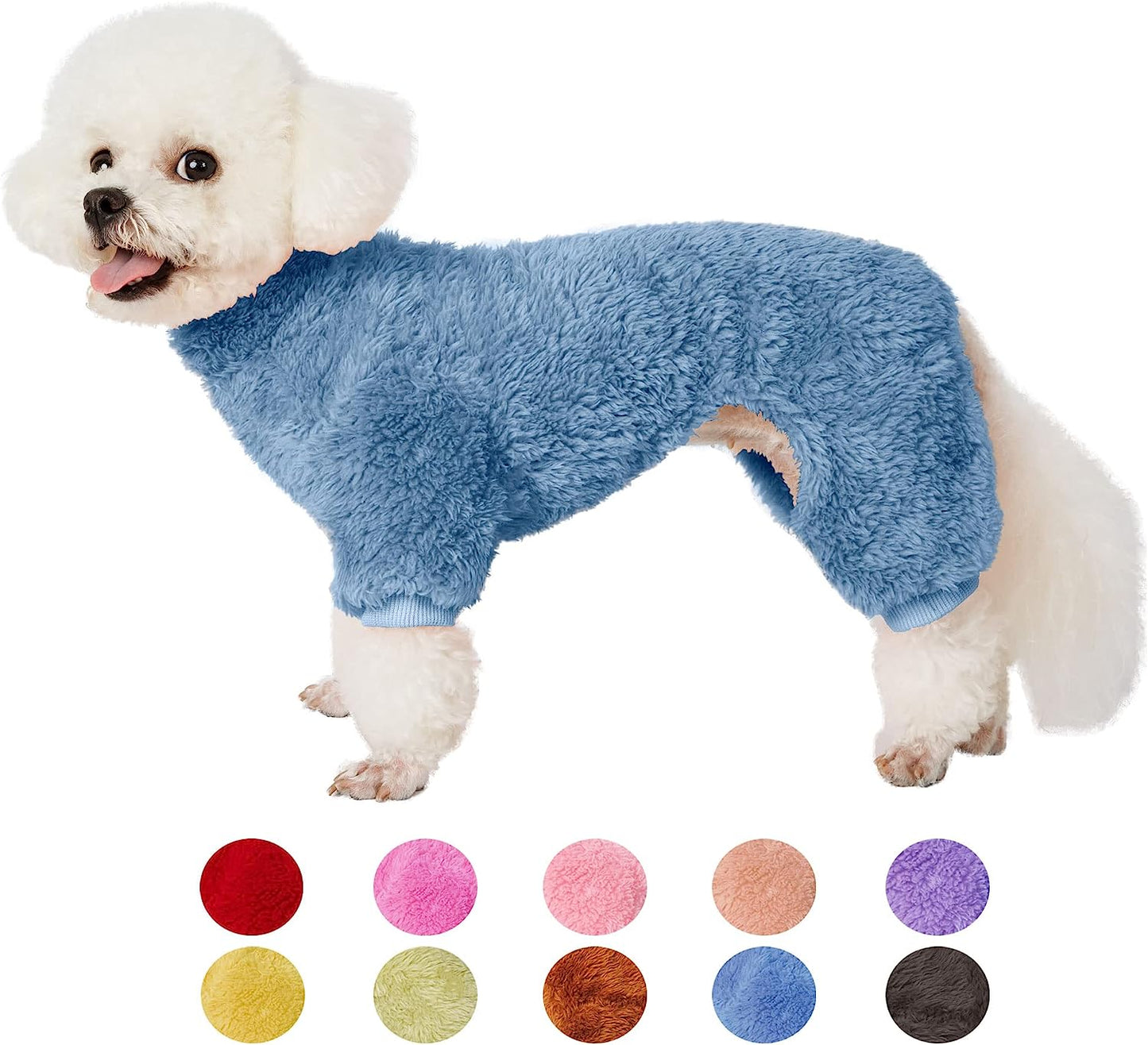 Dog Sweater Coat, Dog Pajamas PJS, Dog Clothes, Dog Christmas Sweaters for Small Medium Dogs Boy Girl Cat Apparel Doggie Jacket Onesie Soft Warm Holiday Outfits (Small, Pink) Animals & Pet Supplies > Pet Supplies > Dog Supplies > Dog Apparel YUGGI Sky blue Small 