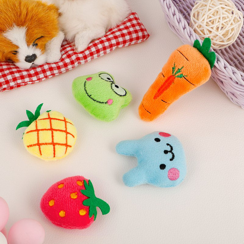 Stmelody 5 Pcs Catnip Toy, Bite Resistant Catnip Toys Cat Chew Toy Catnip Filled Carrot Pineapple Frog Cat Teething Chew Toy Cat Gifts for Cat Lovers Animals & Pet Supplies > Pet Supplies > Cat Supplies > Cat Toys StMelody   