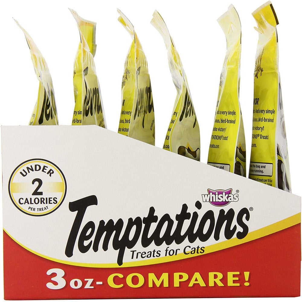 Whiskas Temptations Tasty Chicken Flavour Treats for Cats, 3-Ounce Pouches Pack of 12 Animals & Pet Supplies > Pet Supplies > Cat Supplies > Cat Treats MARS, INC.   