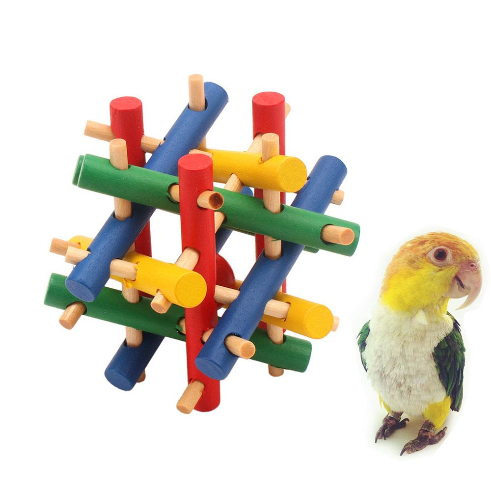 Bird Parrot Chewing Toys，Parrot Chewing Toys for Large Bird Greys Parrots Doves Macaws Cockatoo Wooden Block Toys for Climbing, Chewing, Unraveling and Preening Animals & Pet Supplies > Pet Supplies > Bird Supplies > Bird Toys Ugerlov   