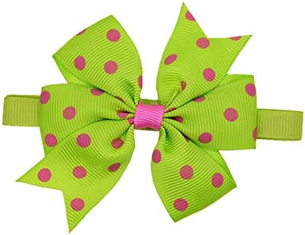 Spring Summer Dog Bow Ties 3.2" Bow Butterfly Pet Collar Accessories Dog Ties Collar Fit for Small and Middle Size Pet (Polka Dot Pinwheel) Animals & Pet Supplies > Pet Supplies > Dog Supplies > Dog Apparel Masue pets   