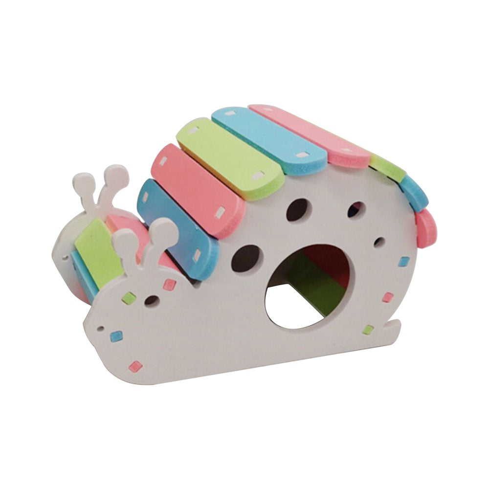 Meidiya Hamster Hideout Wooden Gerbil House,Rainbow Bridge Mouse Sports Sleep Toy Hamster Cage Accessories for Small Animal Habitat Hamster Guinea-Pig Hedgehog Squirrel Animals & Pet Supplies > Pet Supplies > Small Animal Supplies > Small Animal Habitats & Cages Meidiya   