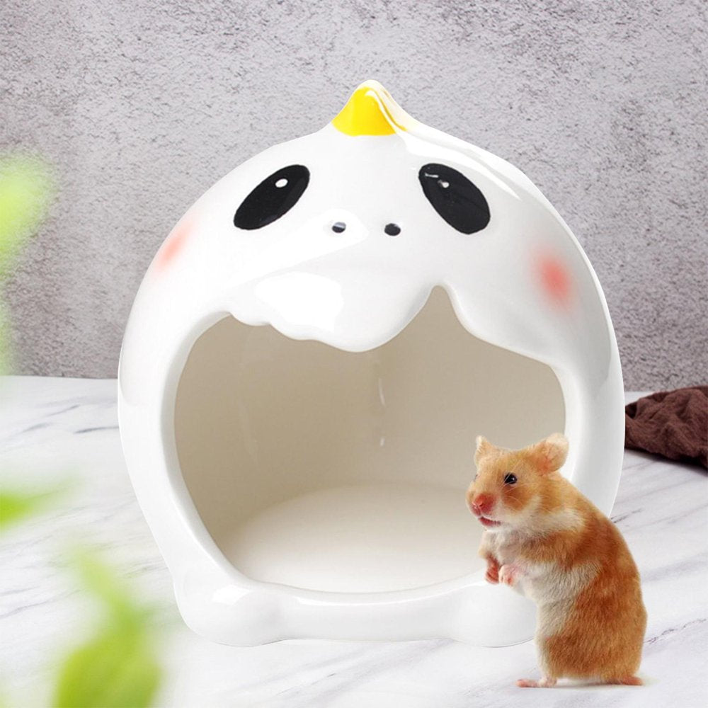 Hamster Houses,Ceramic Hamster Hideout Cool Hamster Cages,Small Hamster House Small Animal Houses Habitats,Hamster Houses and Hideouts Dwarf Hamster Cage,Hamster House for Ceramic Animals & Pet Supplies > Pet Supplies > Small Animal Supplies > Small Animal Habitats & Cages HOMYL   