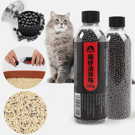 Cat Litter Deodorant Beads Activated Charcoal Absorbs Tight Odor Cat Stink Bead Animals & Pet Supplies > Pet Supplies > Cat Supplies > Cat Litter Bzoosio   