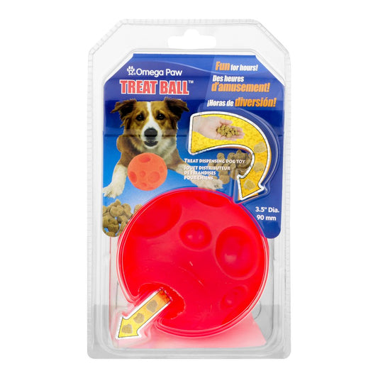 Omega Paw Interactive Dog Treat Ball Toy, 3.5", Orange Animals & Pet Supplies > Pet Supplies > Dog Supplies > Dog Toys Omega Paw   