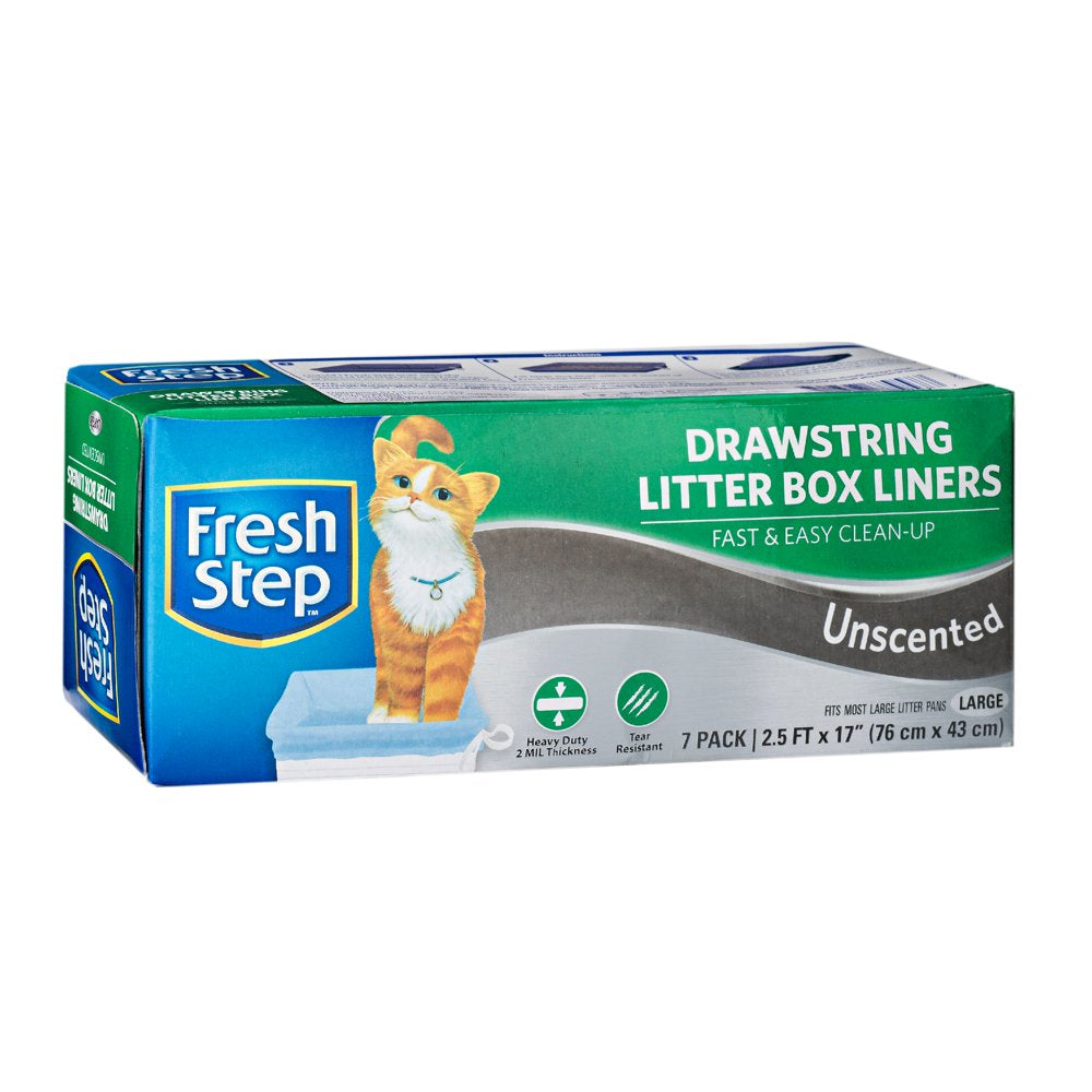 Fresh Step Drawstring Cat Litter Box Liners Unscented, Large Animals & Pet Supplies > Pet Supplies > Cat Supplies > Cat Litter Box Liners Fetch for Pets   