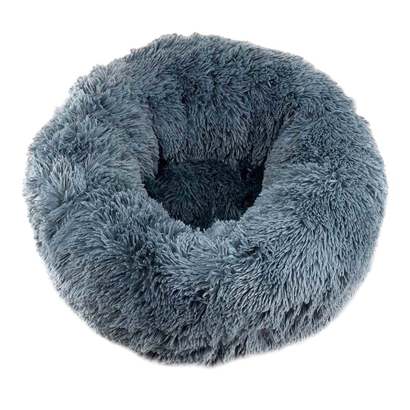 Fymall Luxury Faux Fur Pet Bed for Cats Small Dogs Cuddler Oval Plush Bed