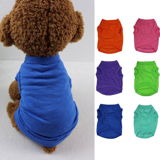 Meidiya Dog Shirts Blank Clothes,Cotton Dog T-Shirts Apparel Fit Fot Small Extra Small Medium Large Dog and Cat,Summer Dog Sleeveless Tank Soft and Breathable Animals & Pet Supplies > Pet Supplies > Cat Supplies > Cat Apparel Meidiya Dark Green S 