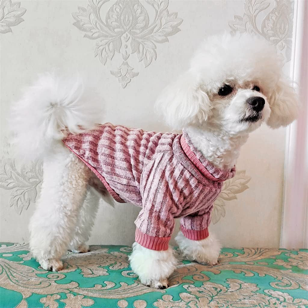 Winter Warm Puppy Sweater Jacket Coat Turtleneck Bottoming Shirts for Small Dogs Cats (Pink M Code) Animals & Pet Supplies > Pet Supplies > Dog Supplies > Dog Apparel Tomator   