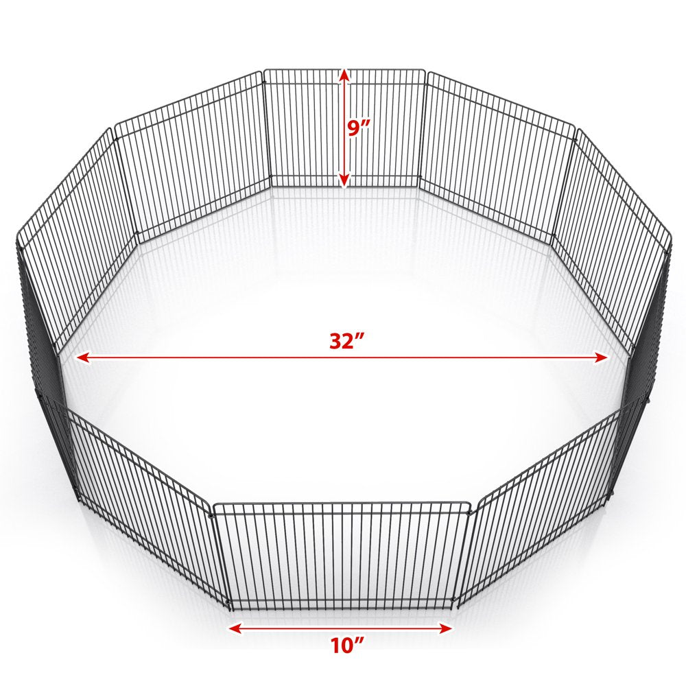 Pet Champion Small Animal Wire Playpen, Black, 9In Tall, 32In Diameter Animals & Pet Supplies > Pet Supplies > Dog Supplies > Dog Kennels & Runs Stout Stuff LLC   